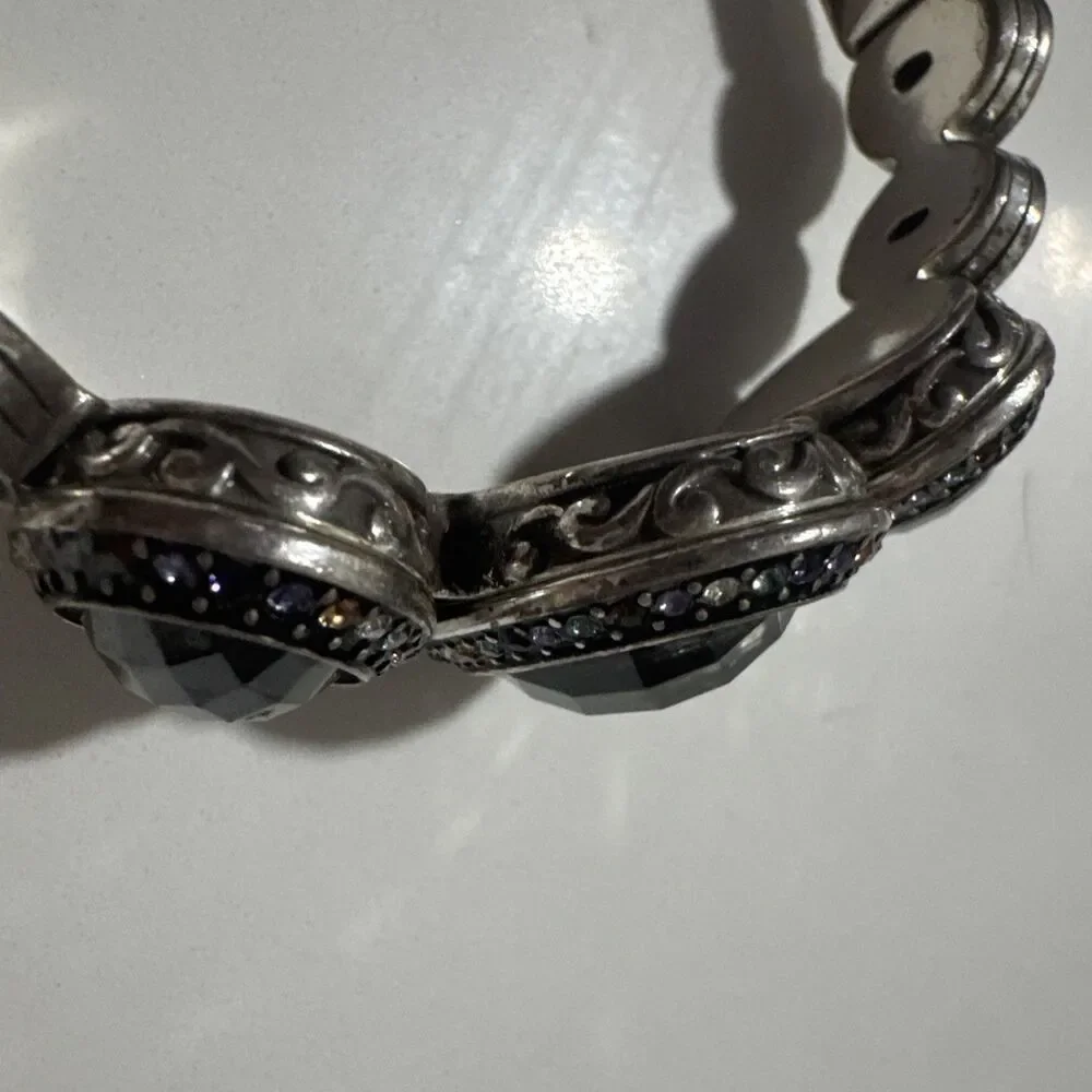 Brighton Luminesce Crystal Bangle Hinged Bracelet
